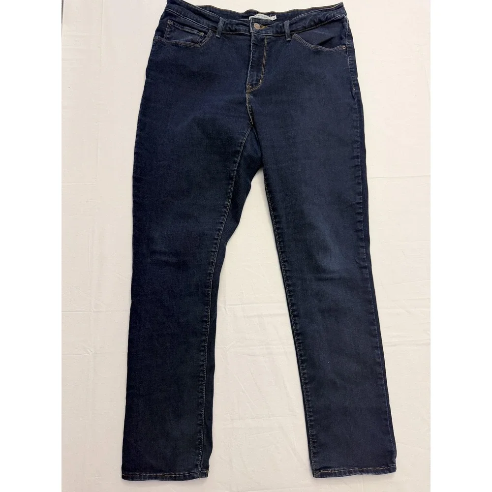 Levi's Jeans Mens 33x30 Blue Dark Wash Slim Skinny Classic Mid Rise Denim Pants